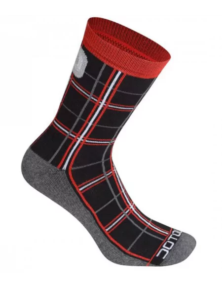 Chaussettes dotout checked socks rouge