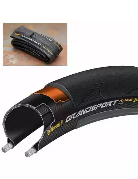 PNEU CONTINENTAL GRAND SPORT RACE 700x32C PUREGRIP COMPOUND SOUPLE NOIR 32-622