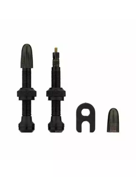 JEU DE VALVES SCHWALBE TUBELESS 40 mm ALUMINIUM NOIR (2 UNITÉS)