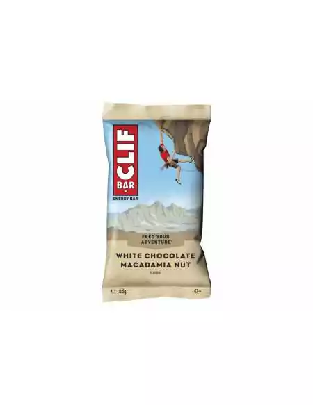Barre énergétique clif chocolat blanc noix de macadamia 68g