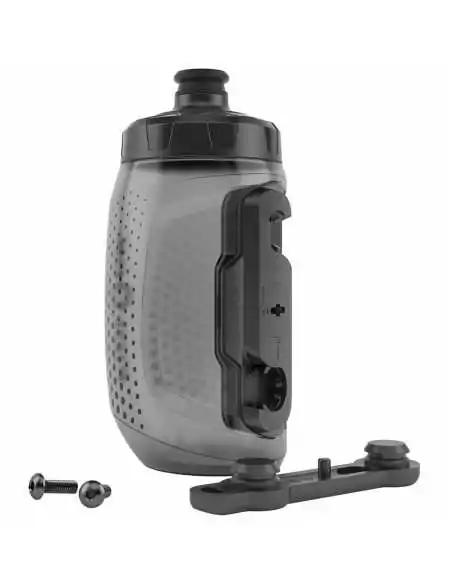 Bidon 450ml + porte bidon twist bottle xlc fidlock noir fumé