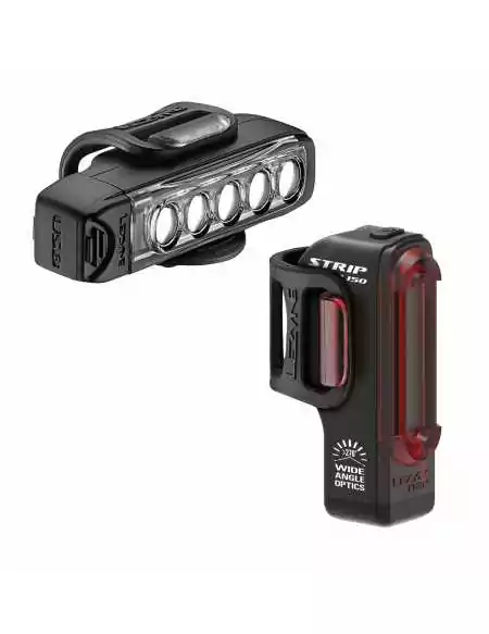 Paire d'éclairages lezyne strip drive pair noir