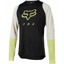 Maillot manches longues fox defend delta lunar noir jaune