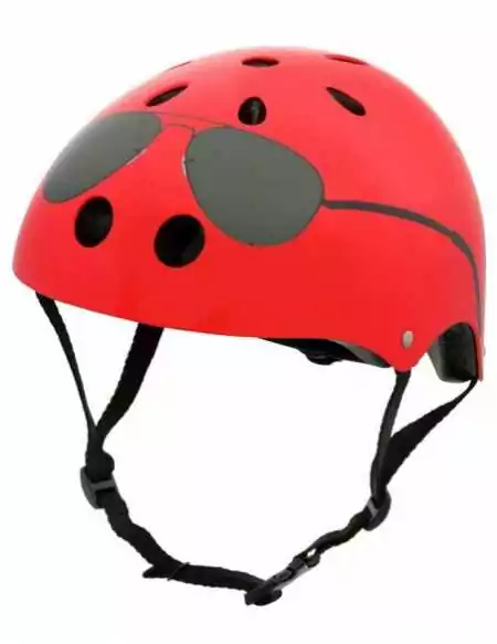 Casque enfant mini hornit lids lunettes aviateur rouge