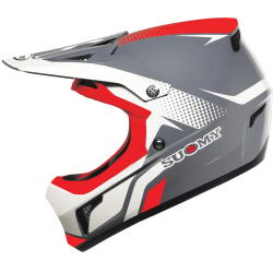 Casque intégral suomy extrême gris rouge blanc
