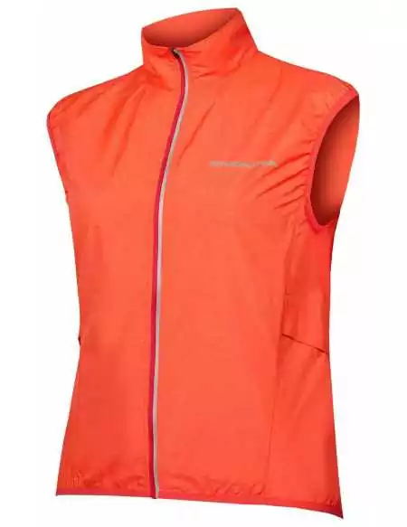 Veste coupe vent sans manches femme endura pakagilet corail