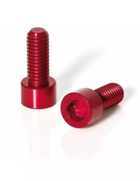 XLC BC-X02 2 VIS HÉXAGONALES PORTE-BIDON ALUMINIUM M5x17 mm ROUGE