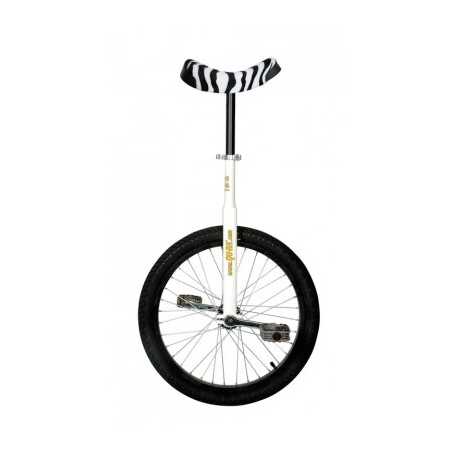 Monocycle qu-ax 20" luxus blanc jante en alu, pneu noir, selle