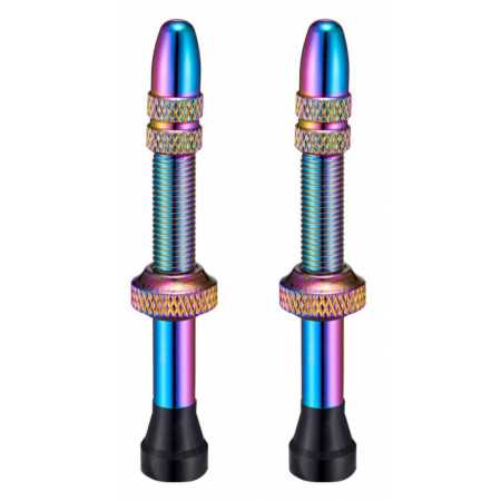Valve Tubeless SUPACAZ Star Valvez 65mm Oil Slick Iridium