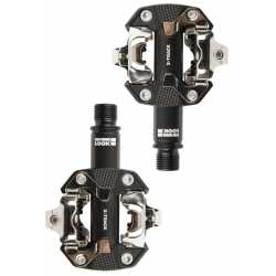 Pédales look vtt x track crmo noires