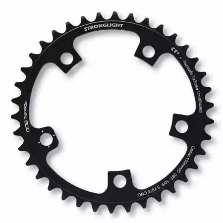 PLATEAU STRONGLIGHT CT2 COMPACT ADAPTABLE CAMPAGNOLO 9/10V NOIR 38 DENTS