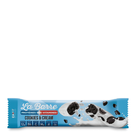 Barre Protéiné+ VITAMINES 49 G - COOKIES & CREAM