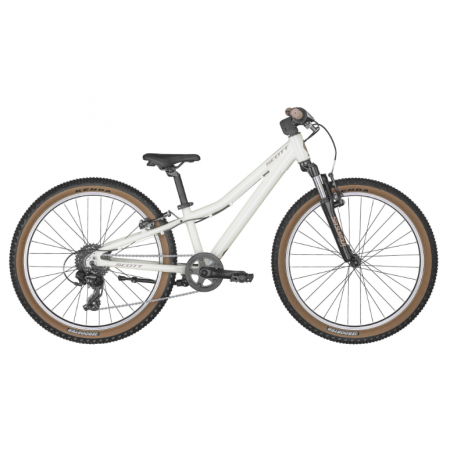 Vélo VTT enfant 9 à 12 ans 24p alu - SCOTT 2024 Contessa 24 - Blanc décor  bronze : 50mm - Vélo 9