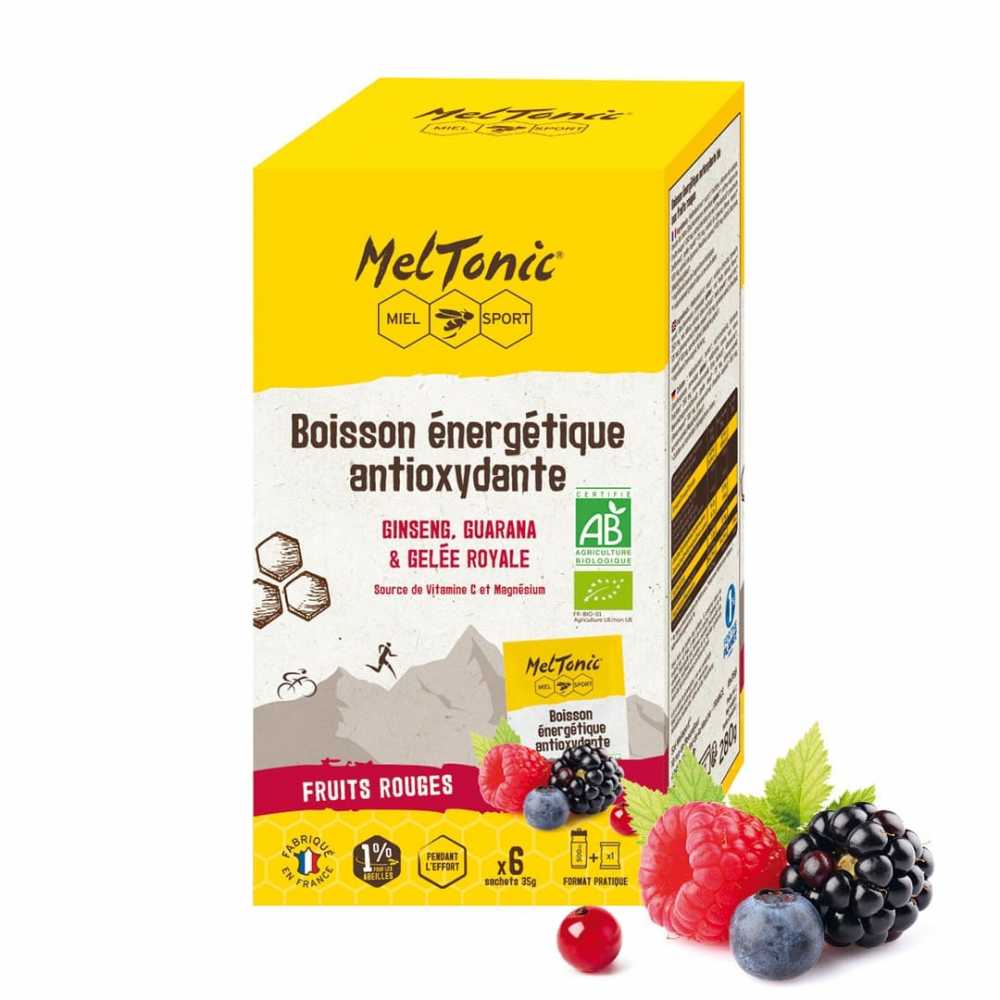 Boisson énergétique MELTONIC bio Fruits rouges sachets pratiques