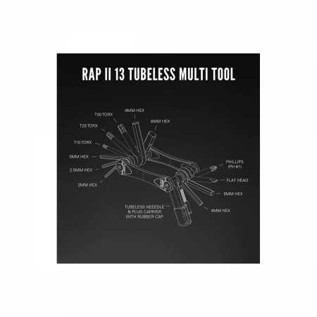 Multi-outil LEZYNE Rap II Tubeless 13