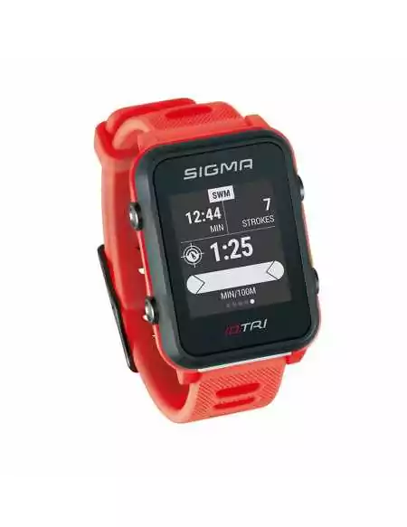MONTRE + GPS SIGMA ID.TRI ROUGE FLUO
