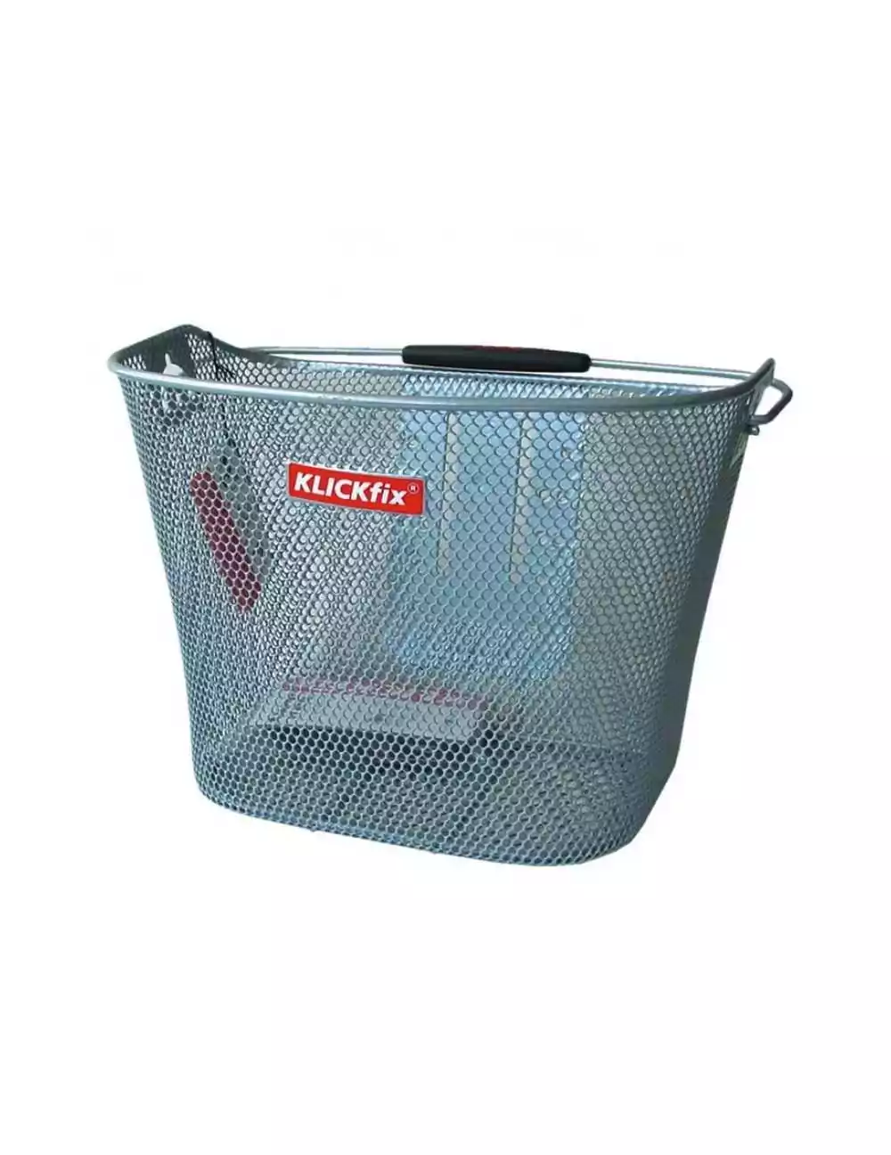 PANIER AVANT KLICKFIX MAILLE ÉTROITE AVEC ADAPTATEUR ARGENT 16 LITRES